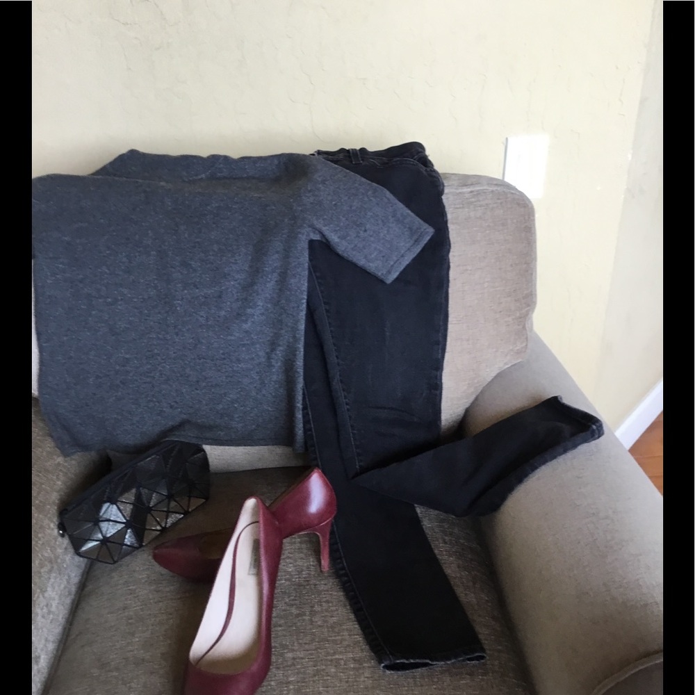 Gray cashmere sweater